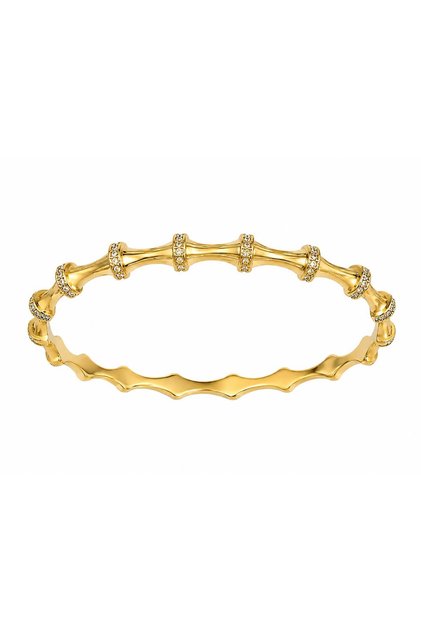 Çeli̇k Gold Modern Wave Form Stone Bracelet – Elegant & Stylish Design