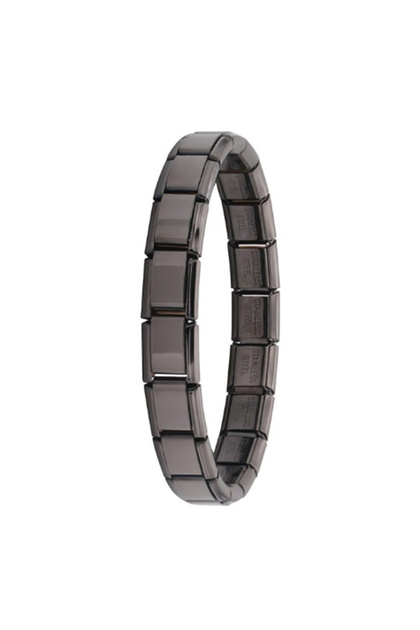 black Classic Stainless Steel Pendant Italian Chain Link Men Women Suitable For 9mm Bracelet Making