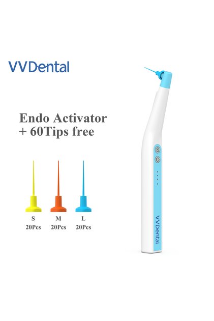 Blue and 60PCS Tips VVDental Sonic Irrigator Tips Endo Activator With LED Light For Dental Instrumen