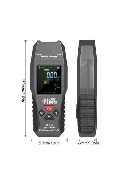 A SMART SENSOR ST1393 EMF Meter Electromagnetic Field EMF Detector Handheld Digital LCD Electromagne