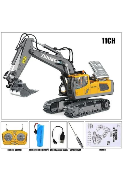 Excavator RC Car Children Toy Remote Control Car Toy Boy Radio Control Excavator Dump Truck Bulldoze