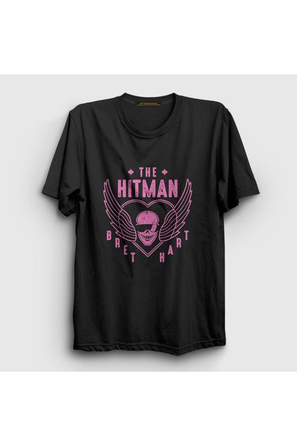 Unisex Black the Hitman Wwf Wwe Bret Hart T-Shirt 584298Tt