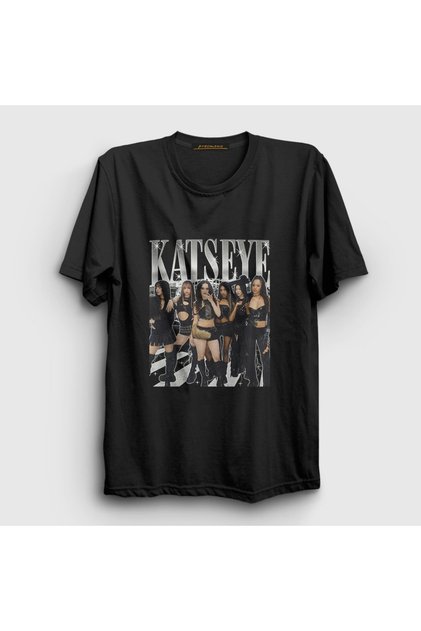 Unisex Black Shine K Pop Katseye T-Shirt 583748Tt