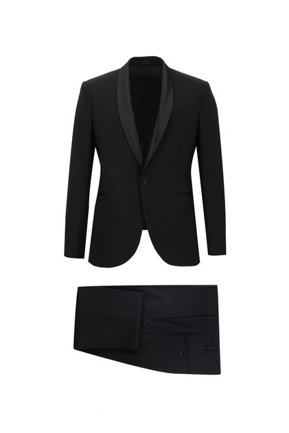7 Drop Slim Fit тесен крой с шалов яка смокинг и костюм за младоженеца