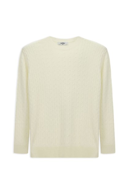 Crew Neck Regular Fit Patterned Wool Knitwear Sweater