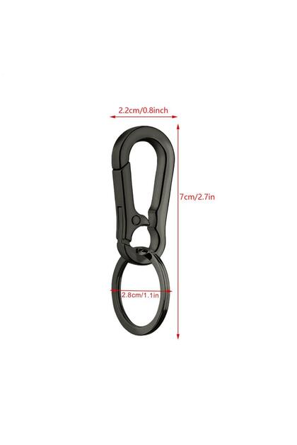 Black Anti-Lost Car Keychain Zinc Alloy Auto Key Chain KeyRing Gourd Buckle Carabiner Keychain Car K