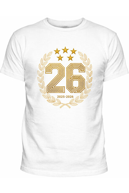 Short-Sleeved Olive Green 26Th Championship 5-Star Children's T-Shirt