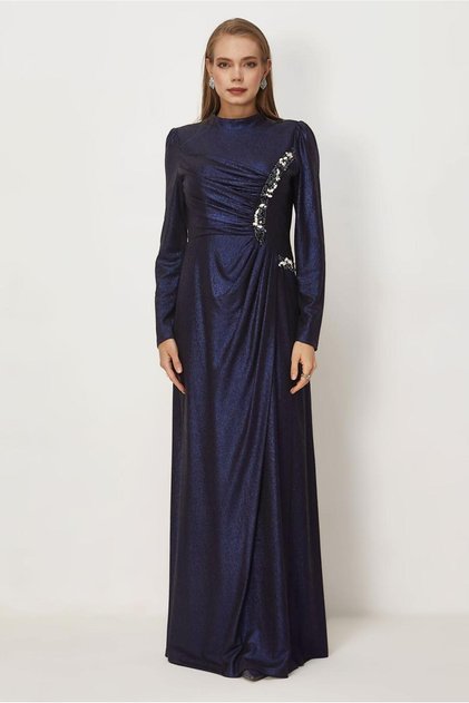 Stone Detail Evening Dress 50532