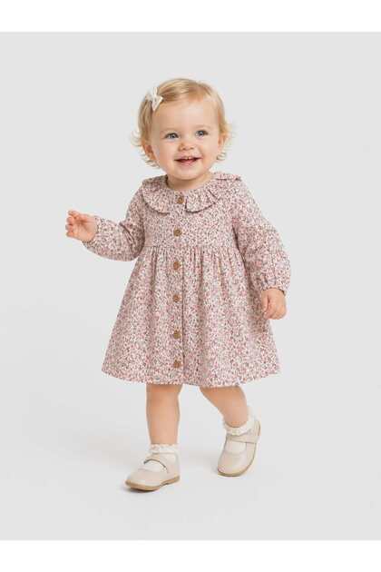 Isyis Baby Girl Floral Dress 100% Cotton