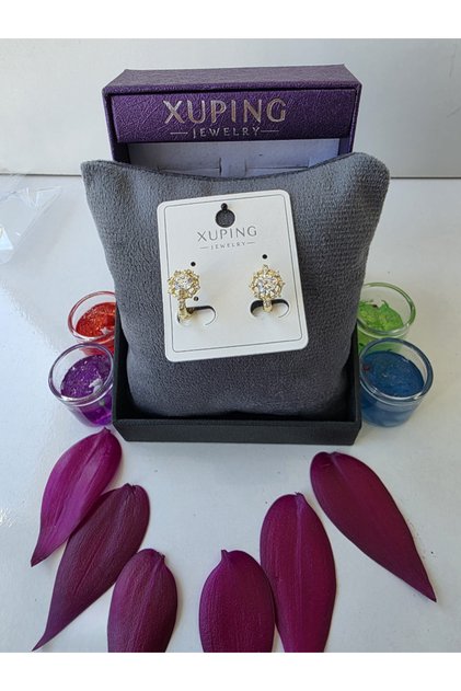 Stone-Encrusted Hoop Mini Earrings