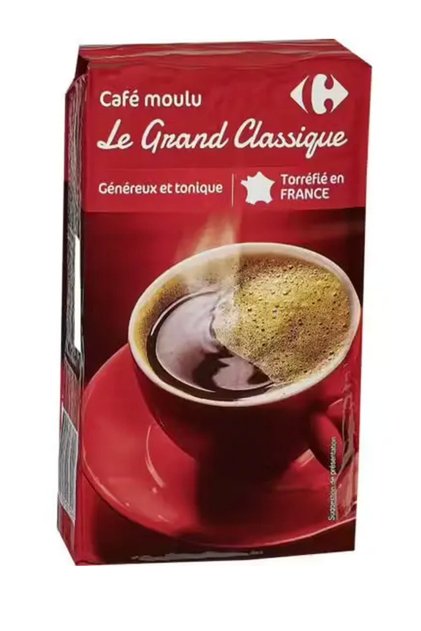 Cafea macinata Carrefour Le Grand Classique, vidata, 250 G