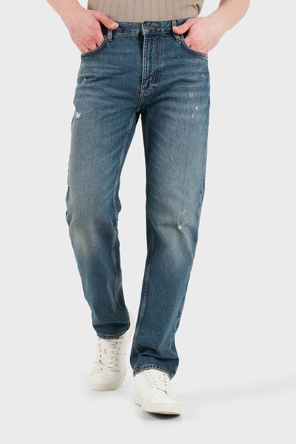 Cotton Straight Fit Normal Waist Jeans Men's Jeans Pants Em000763 Af25398 Mb002