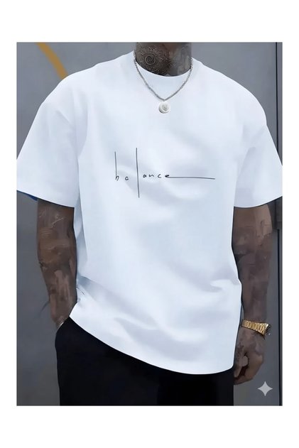 Keb 1. quality printed oversize t-shirt daily t-shirt trendy fashion and modern style style 100% organic cotton relaxed fit slit round neck