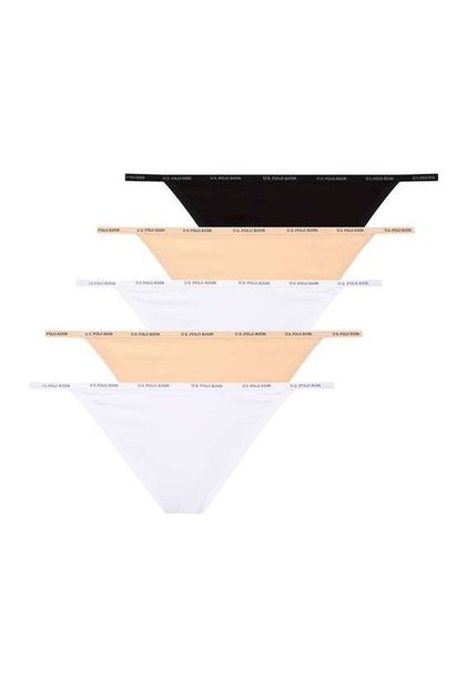 Women's Colorful String Detailed 5-Pack Slip Panties 67000