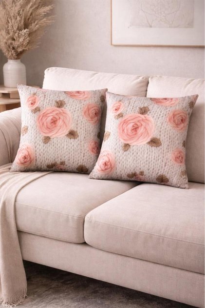 Rosella Printed 2-Piece Throw Pillow Cover 40X40 cm