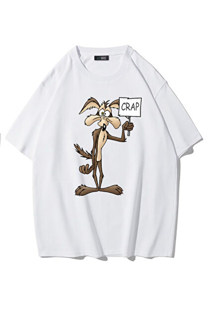 BRZ COLLECTION Unisex Oversize Wile Crap T-shirt (BEYAZ) - Fiyatı
