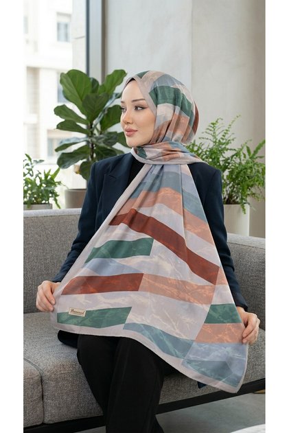 شال ناعم منقوش - 095