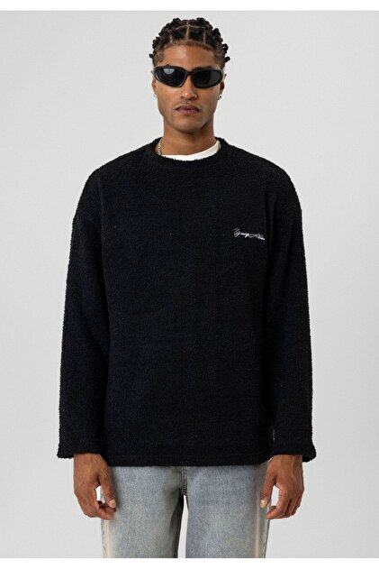 Crew Neck Oversize Plush Sweatshirt