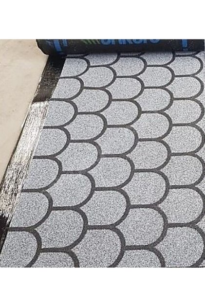 Arduazlı Kumlu Rulo Shingle (Şingıl) Membran, Gri, 4 mm, YONCA desen, 1 Rulo=10 m2