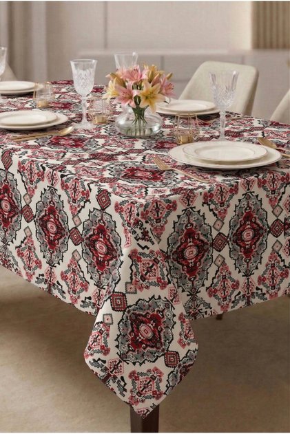 Duck Fabric Liquid-Proof Tablecloth– Stain Resistant ,Erasable,Decorative Patterned Modern Tablecloth