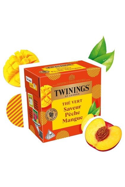 Peach and Mango Flavored Green Tea 20 Cup Sachets