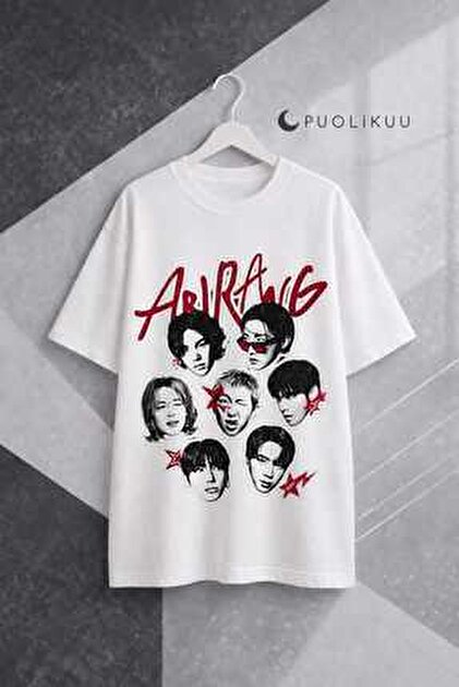 puolikuu Arirang World Tour BTS Baskılı Oversize Tshirt - Fiyatı