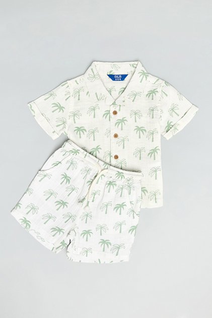 Printed Shirt & Shorts Set