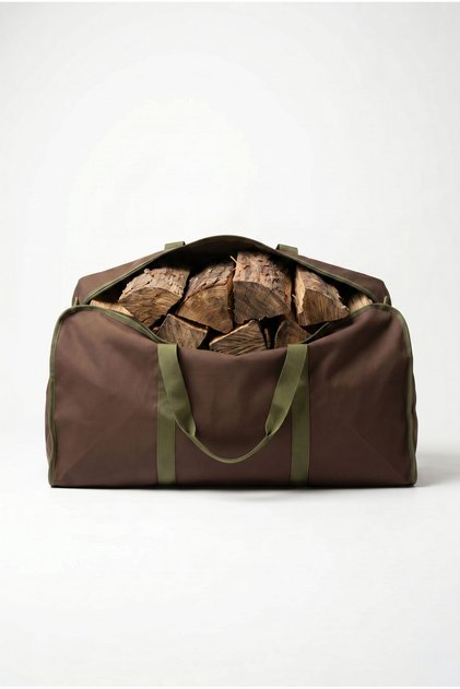 Büyük Odun Taşıma Çantası Mumlu Kanvas 85x50x31 cm Kamp Şömine Odun Çantası | Tanto Bushcraft