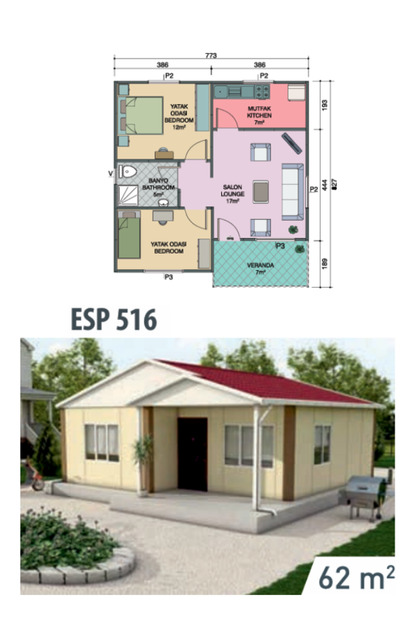 ESP516 Prefabrik Ev