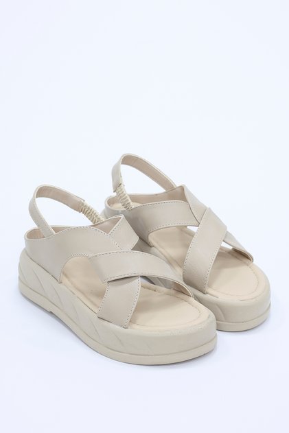 İk 2040 Cross-Strapped Elastic Sandals