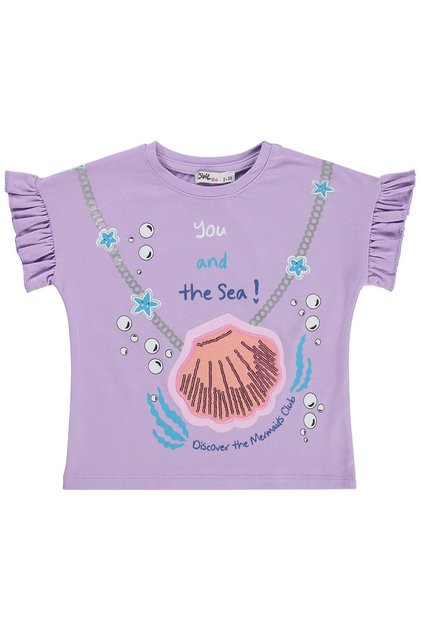 Oyster Printed T-Shirt for 2-5 Years Old - Lilac