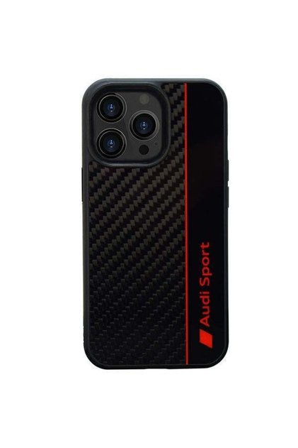Husă cu dungi din fibră de carbon pentru iPhone 13 Pro, 13 6.1 ", Negru, Negru, Rigidă, AUS-TPUPCIP13P-R8/D1-BK