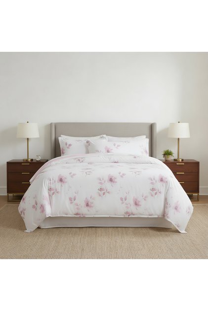 Microfiber Layla Floral 6Pc Comforter Set Queen/Full 200*240Cm