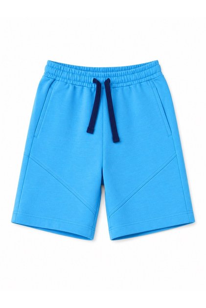 Boys' Lace-Up Cotton Shorts 4-14 Years Blue