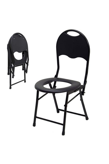 Portable Folding Toilet Chair Heavy Duty Camping Commode Chair For Elderly Travel