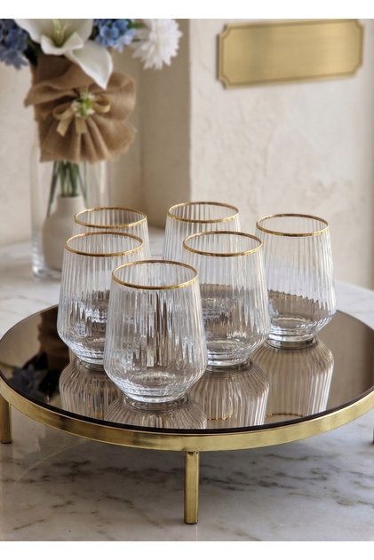 Focus 6 Piece 425Cc Real Gold Gilding&Real Silver Hand Painting Cup Set