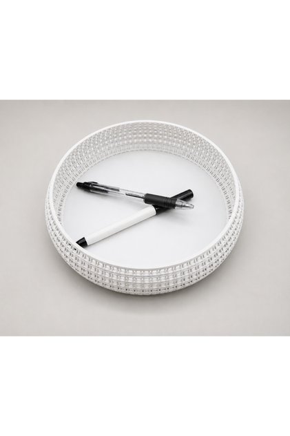 Inkypunky Rattan Patterned Decorative Tray 20 cm