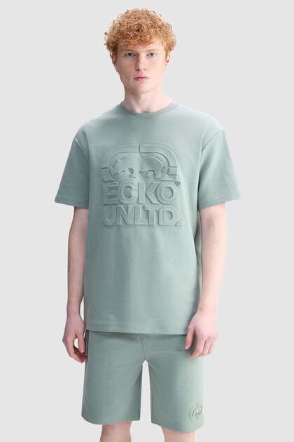 Brooks Loose Fit Crew Neck Printed 100% Cotton Men's Green T-Shirt