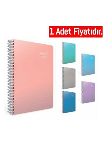 Thebook A4 100 Sheets Checked Spiral Hard Cover Notebook