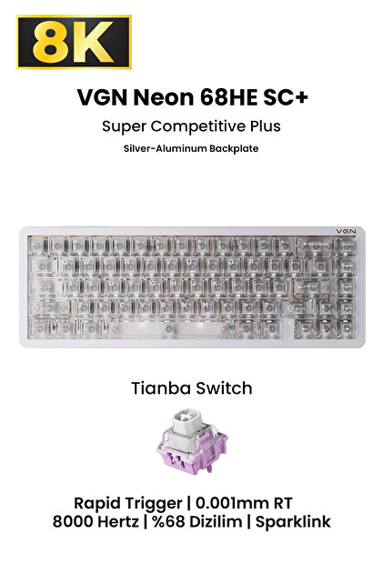 VGN Neon 68HE SC Super Competitive 8K Manyetik E-Spor Klavyesi