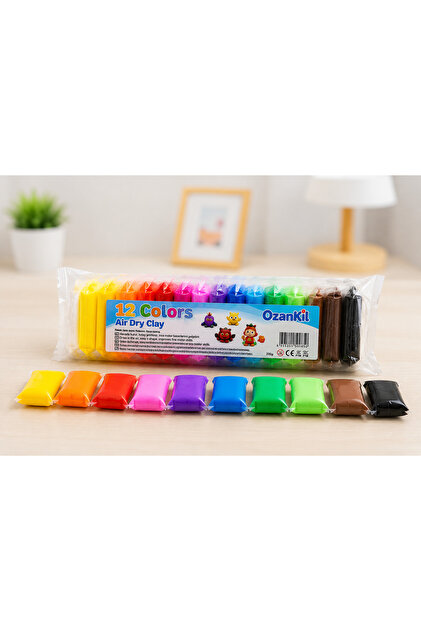 QEYFİ 12 colors air dry clay ozankil Zıplayan Havayla Kuruyan