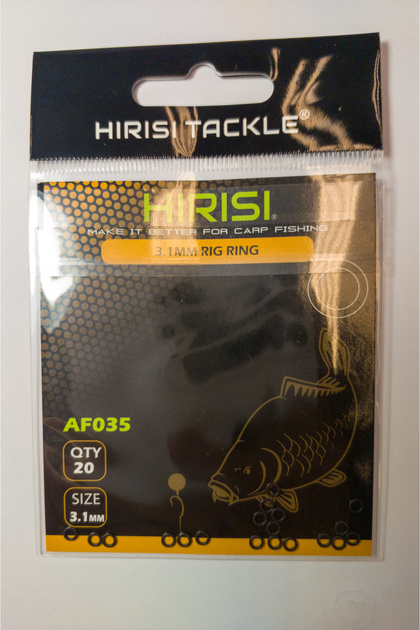 Boilie Rig Ring 3.1 mm 20 Adet Sazan Avı Yem Halkası Mat Siyah Hirisi Balıkçılık