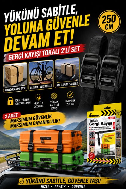 GERGİ KAYIŞI TOKALI 250CM 2Lİ
