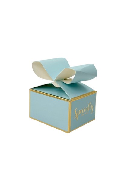 Set 25 Cutii Patrate Mici pentru Marturii cu Specially For You Auriu Bleo