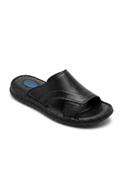 Emr Men's Genuine Leather Big Toe Orthopedic Slippers