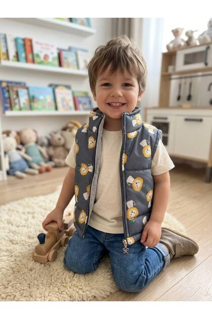Lion Patterned Men's Vest