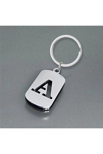 A 2026 New Couple Keychain Hollowed Out Letters First Name Key Ring Stainless Steel Car Charm Penda.
