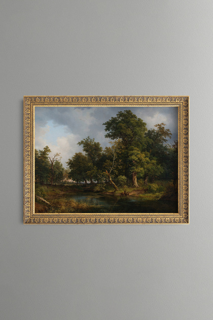 Forest Landscape - Vintage Patterned Painting - Fine Model
