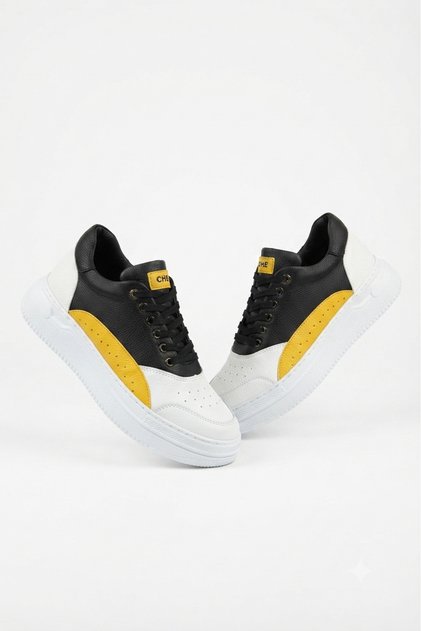 Zrc115 Premium Daily Men's Sports Sneaker White Yellow