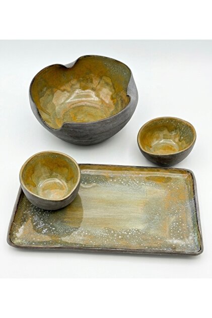 Stoneware noodle kasesi seti